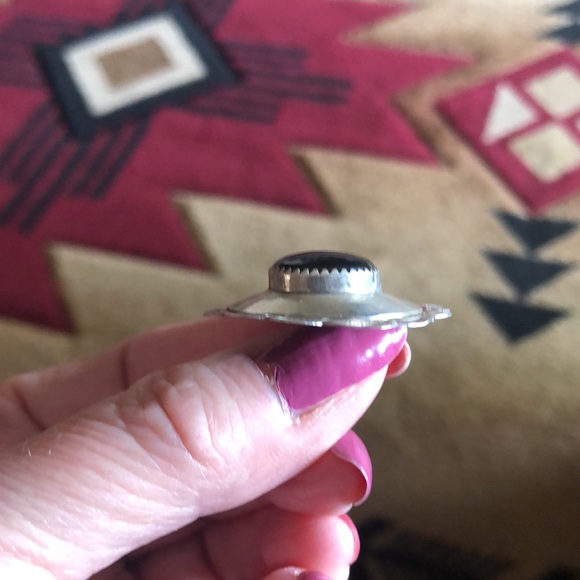 Sterling Silver and Black Onyx Earrings - Picture 3 of 4